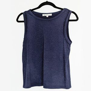 Navy Blue Wallflower Sleeveless Shirt